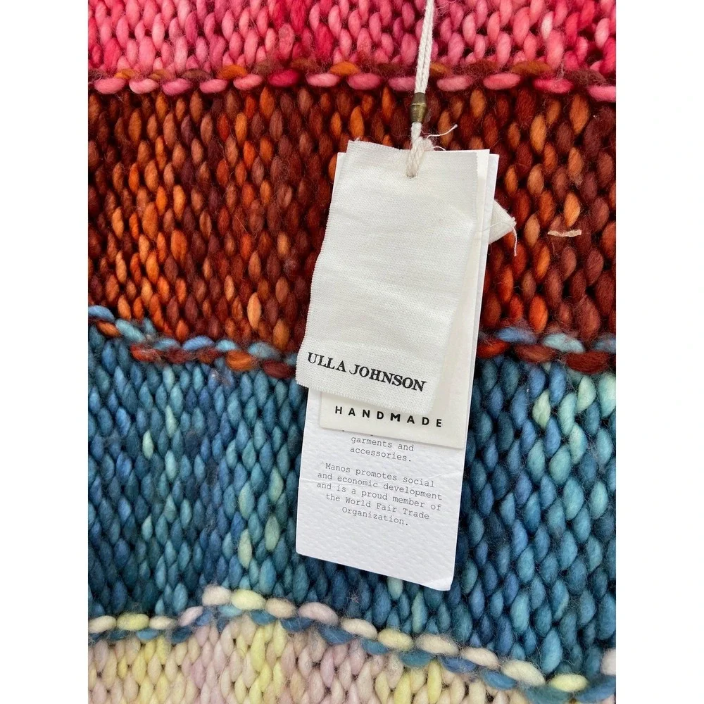 Ulla Johnson Violeta Sweater M/L Paradise Multicolor Stripe Wool Knit Pullover‎